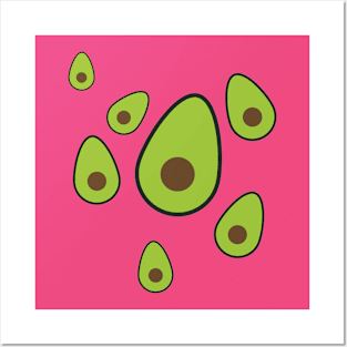 Avocado simple pattern Posters and Art